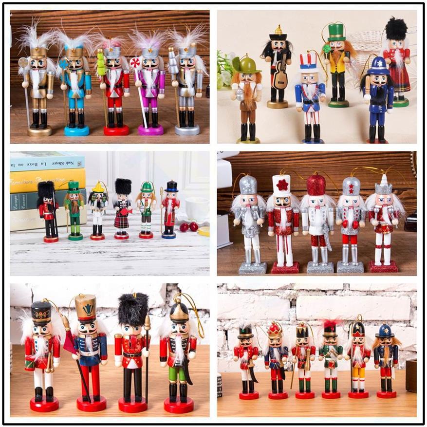 

Wooden White Nutcracker Doll Soldier Mini Figurines Handcraft DIY Puppet Ornaments Home Decor kid Toy Christmas gift Decoration330Z