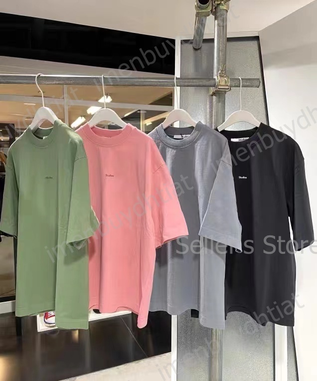 2022 Nordic Luxury Brand AC Studios Summer Summer Short T-shirt Spring Round O Colon Coton Impression lâche pour hommes et femmes couple 25