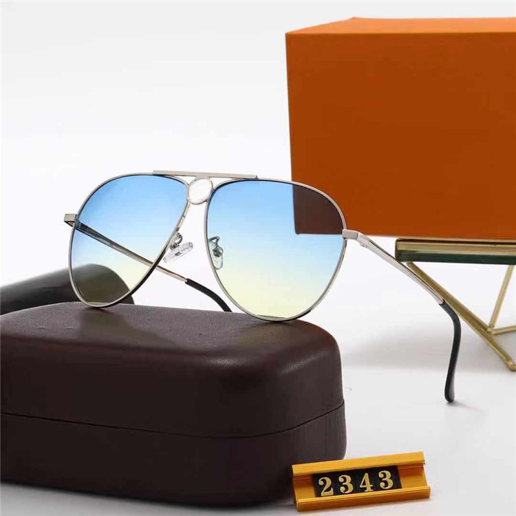 

Designer Sunglasses Full Frame Oval Top Fashion Aviator Sunglasses Men's Luxury Glasses Summer Outdoor Driving UV400 High Quality Goggles with Box