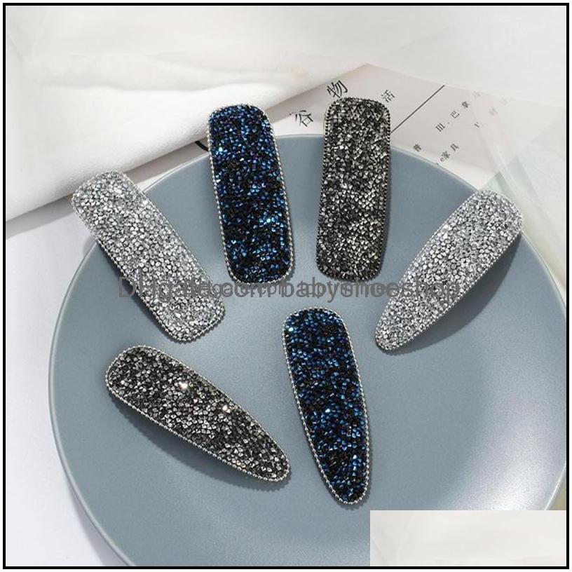 

New Leather Drop-Shaped Hairpin Korean Temperament Bb Clip Bangs Fashion Side 7 Colors Drop Delivery 2021 Hair Accessories Tools Products