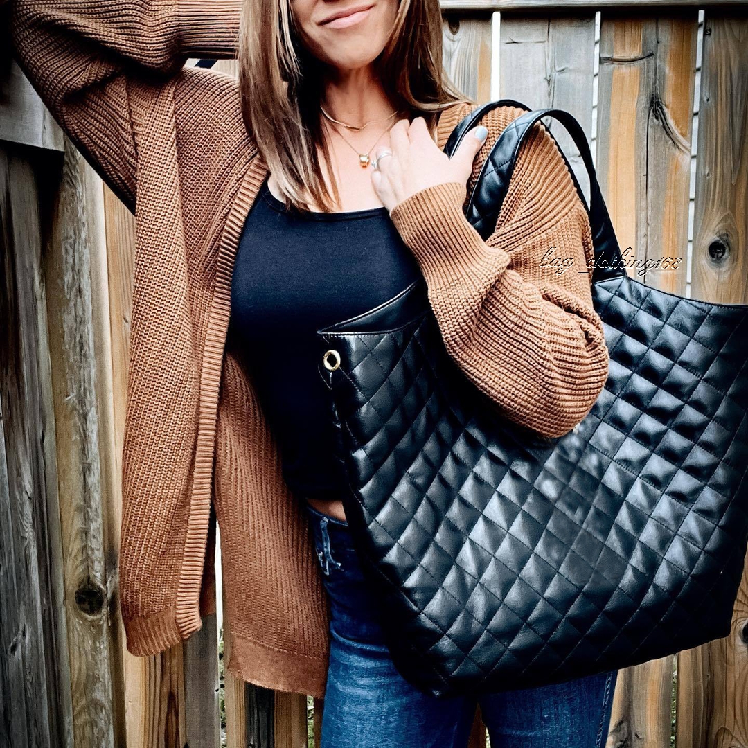 

tote bag Bags shoulder bag Super Large shopping in quilted Leather luxury designer handbag for totes women, Not for sale