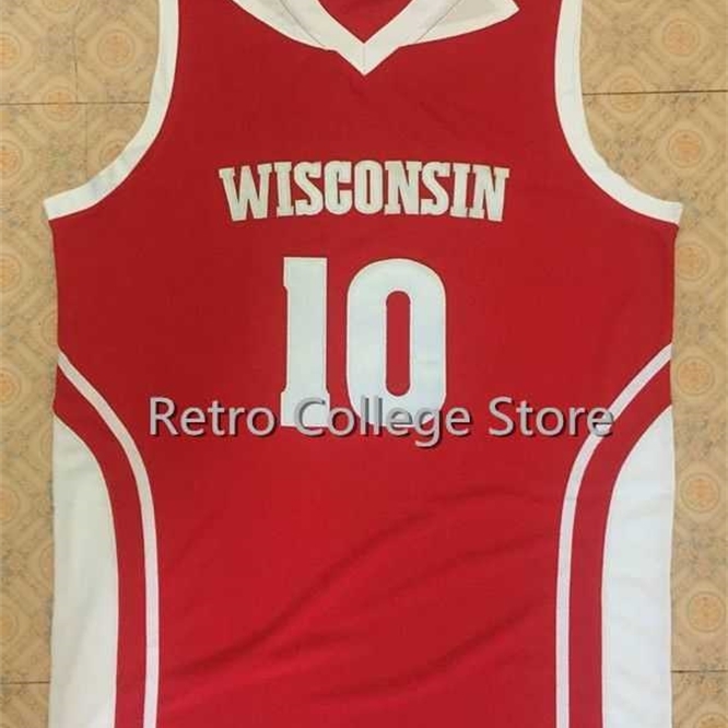 

Xflsp Wisconsin Badgers College #24 Bronson Koenig 10 Elvin Hayes #22 Ethan Happ jersey #15 Sam Dekker jersey custom any size name and number, White