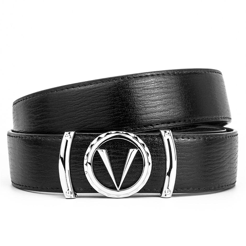 

Fashion Genuine Leather Men Belt Smooth Buckle High Quality Male Strap for Business Casual Jeans Waistband290V, As picture
