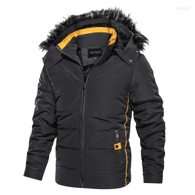 

Men's Down & Parkas Winter Men Casual Hooded Parka Fashion Patchwork Slim Fit Coat Thick Warm Homme 'S Zipper Jacket Wool Collar Coat1 Phin2, 7569tuose