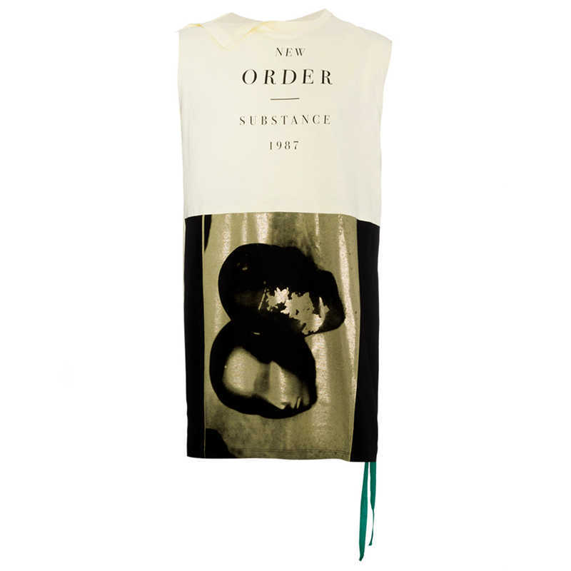 

21ss B. Numbers raf18ss roseflower Simons long sleeveless vest, Champagne