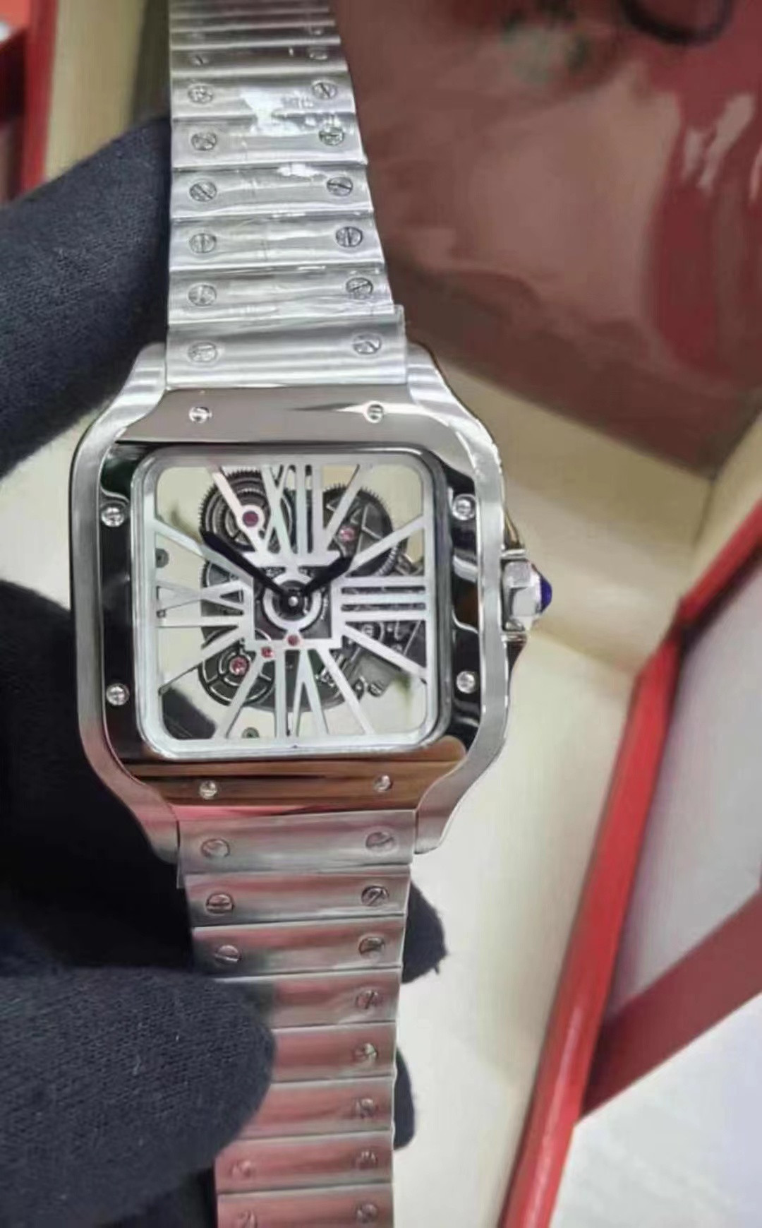 New arrival High quality watch man classic quartz movement men watches designer Leather bracelet New arrivals wristwatch gift Skeleton Face 090-5-image-770893523