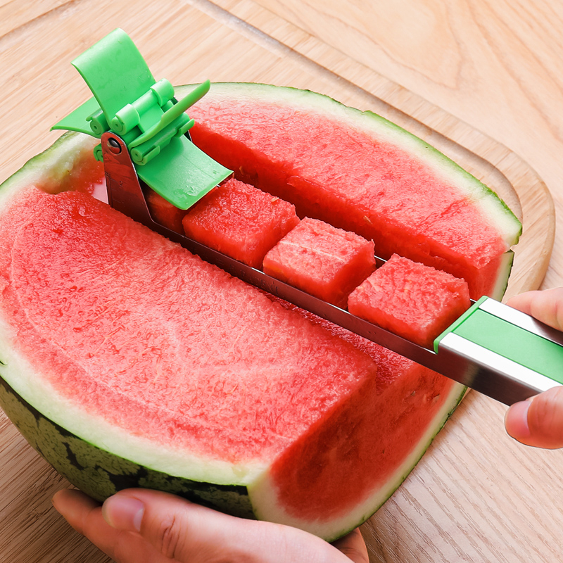 

Watermelon Cutter Stainless Steel Windmill Design Fruits Tools Cut Kitchen Gadgets Salad Fruit Slicer Cutter Tool