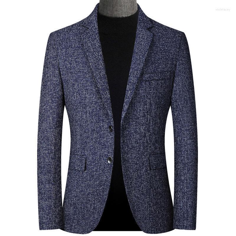 

Men's Trench Coats PARKLEES 2022 Winter Plaid Coat Men Solid Slim Warm Windproof Homme Plus Size Office Business Blazers Jacket Mens Viol22, X102 navy blue