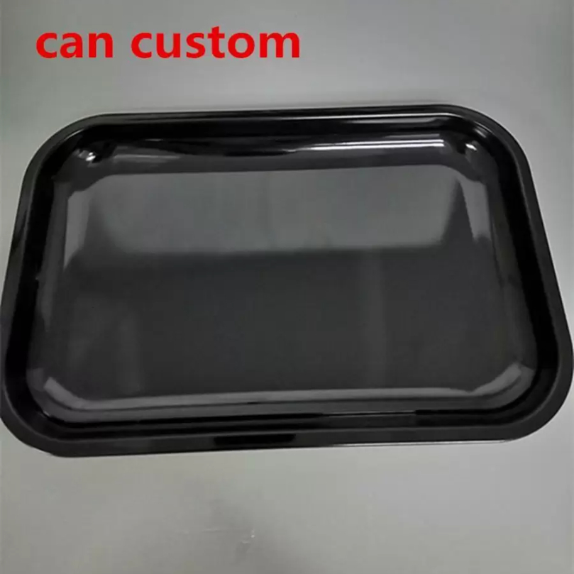 

DIY sublimation Blank rolling tray metal tobacco trays unique tray smoke accessory black fast ship can custom other smoking accessories