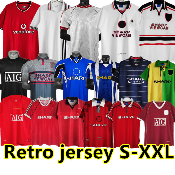 

Robson Hughes McClair RETRO Jerseys 2000 02 06 07 08 1975 80 UNITED away FOOTBALL SHIRTS 1991 92 94 96 97 98 99 Vintage soccer jerseys MAN UTD Camiseta Sharpe Paul Ince, 00/02 home