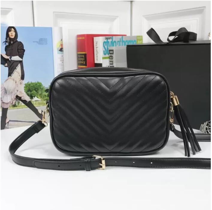 

Women Luxurys Designers Bags Casual travel tassel small square bag PU material fashion shoulder bag's wallet, Gold