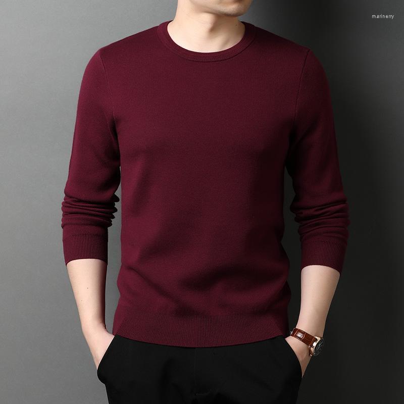 

Men' Sweaters Spring And Autumn Round Neck Solid Color Sweater Men Knitwear Zde3171Men' Mari22, Yellow