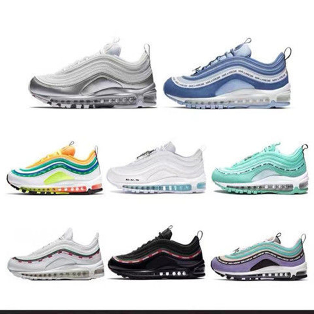 

97 Men Running Shoes 97s MSCHF x INRI Jesus Satan Sean Wotherspoon Triple Reflective Bred Silver Bullet South air Beach max 97 airmaxs Mens Trainers Sports Sneakers, Choose the options