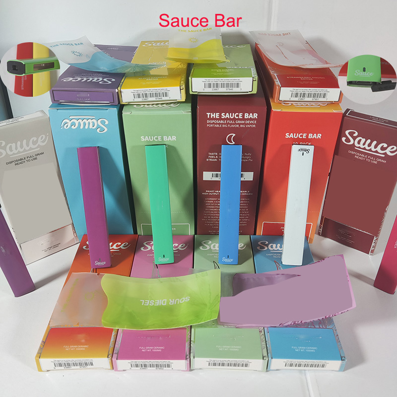 

Sauce Disposable Vape Pen bar 1ml pods Vaporizer Pod Rechargeable Battery Electronic Cigarettes 1ml Starter Kit Disposables Vapes Cartridges Oil Carts cake ghost