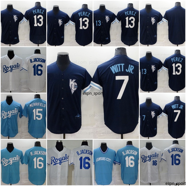 

#7 BOBBY WITT JR 2022 Connect City Jersey Andrew Benintendi Youth SALADOR PEREZ ROYALS WHIT MERRIFIELD Mens Womens Blank no name number Baseball Jerseys, As picture