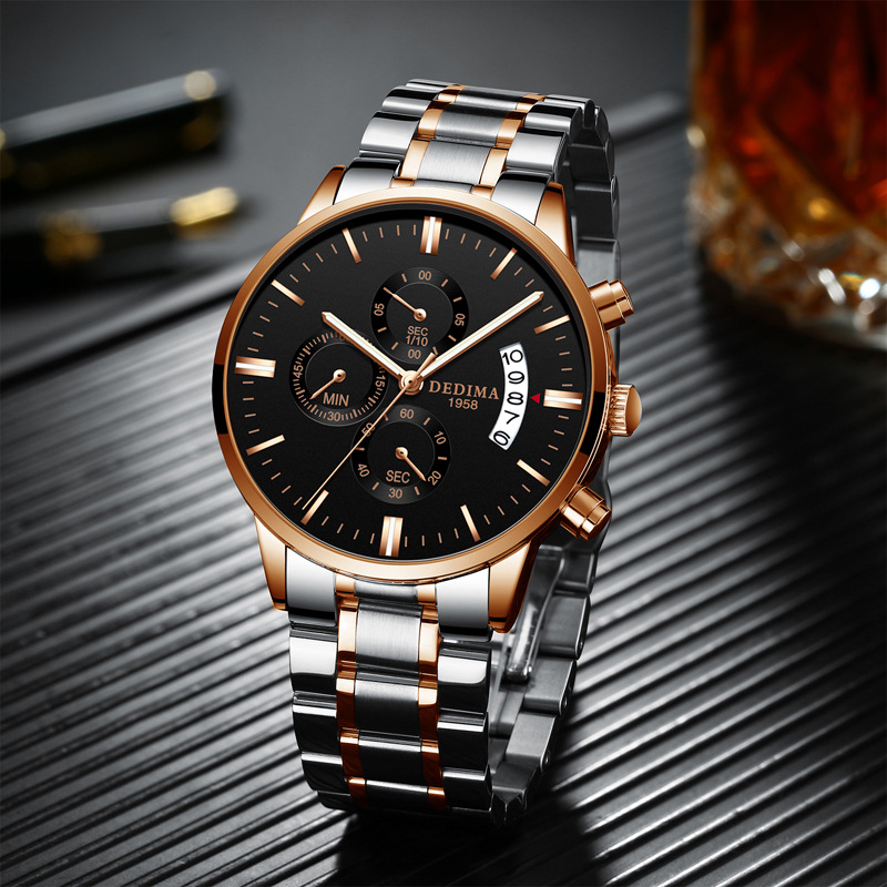 

2022 Gold Watch Top Brand Luxury Men Watches Waterproof Quartz Wristwatch Relogio Masculino Business Man Watch gift D7, C1