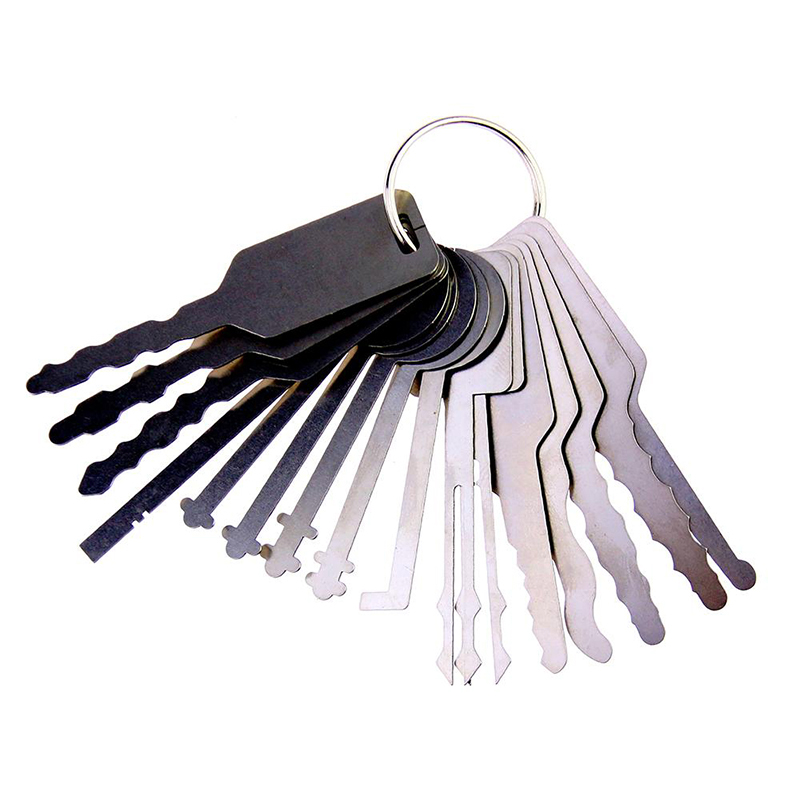 Locksmith Supplies Tool Auto Jigglers Pick (16 Pieces) Tryout Keys for Cars - Master Key LocksmithCar Door Openers for Automotive