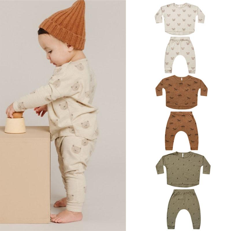 

Clothing Sets Fashion Autumn Spring Infant Cotton Suit For Baby Girls Boys Born Boy Outfits 2pcs/set 0-4Y, White
