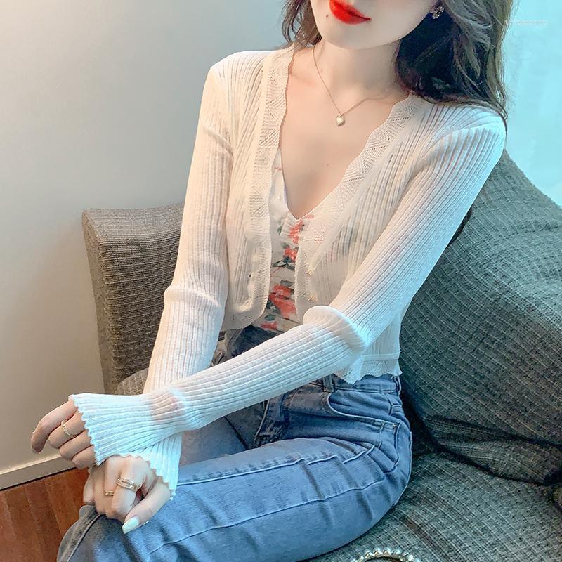 

Women's Knits & Tees Women Short Shrug Top Spring Summer Long Sleeve Cropped Bolero Party Feminino Sweater CardiganWomen's Time22, Picture color