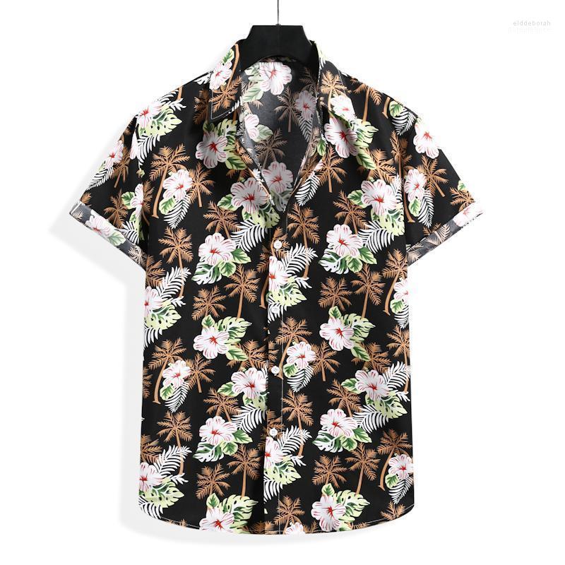 

Men' Casual Shirts ST11 Beach Men Clothes 3D Digital Printing Short Sleeve Shirt Summer 2022 Quality Cotton Linen Oversized Chemise Homme, As picture
