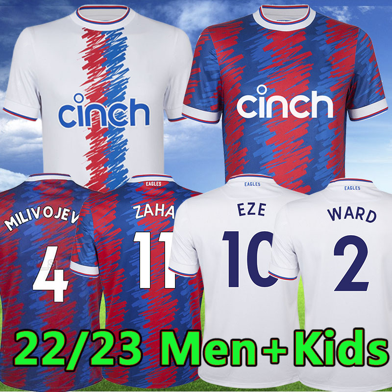 

2022 2023 CRYSTAL OLISE Soccer Jerseys 22 23 MILIVOJEVIC OLISE KOUYATE J.AYEW ZAHA MATETA CHLUPP PALACE Away maillots de foot BENTEKE SCHLUPP Football shirt top, 22 23 home