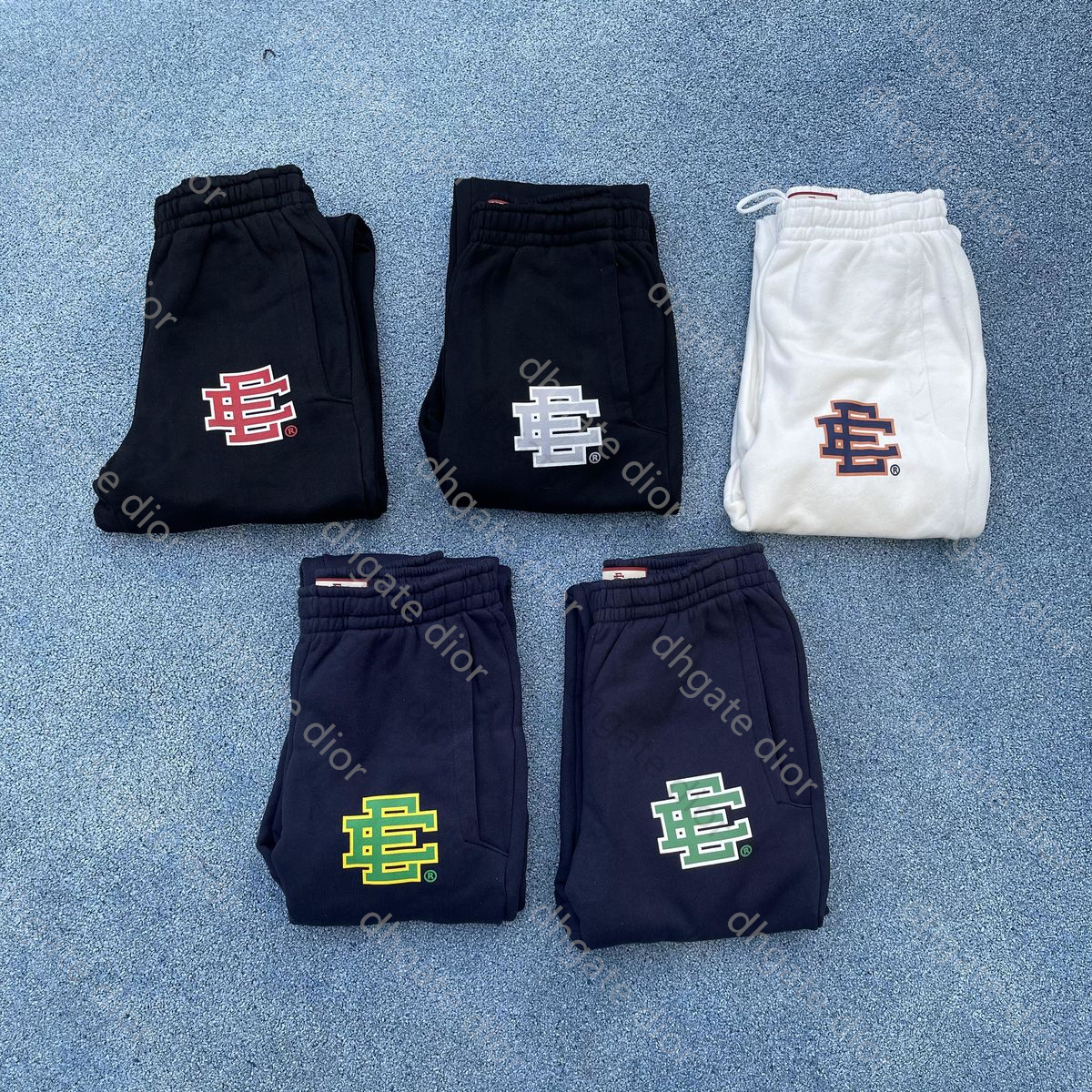 

Eric Emanuel sweatpants men and women couples EE long pants jogging pants hip hop running pant high quality 2022 hot elastic band European American trendy models, Yellow