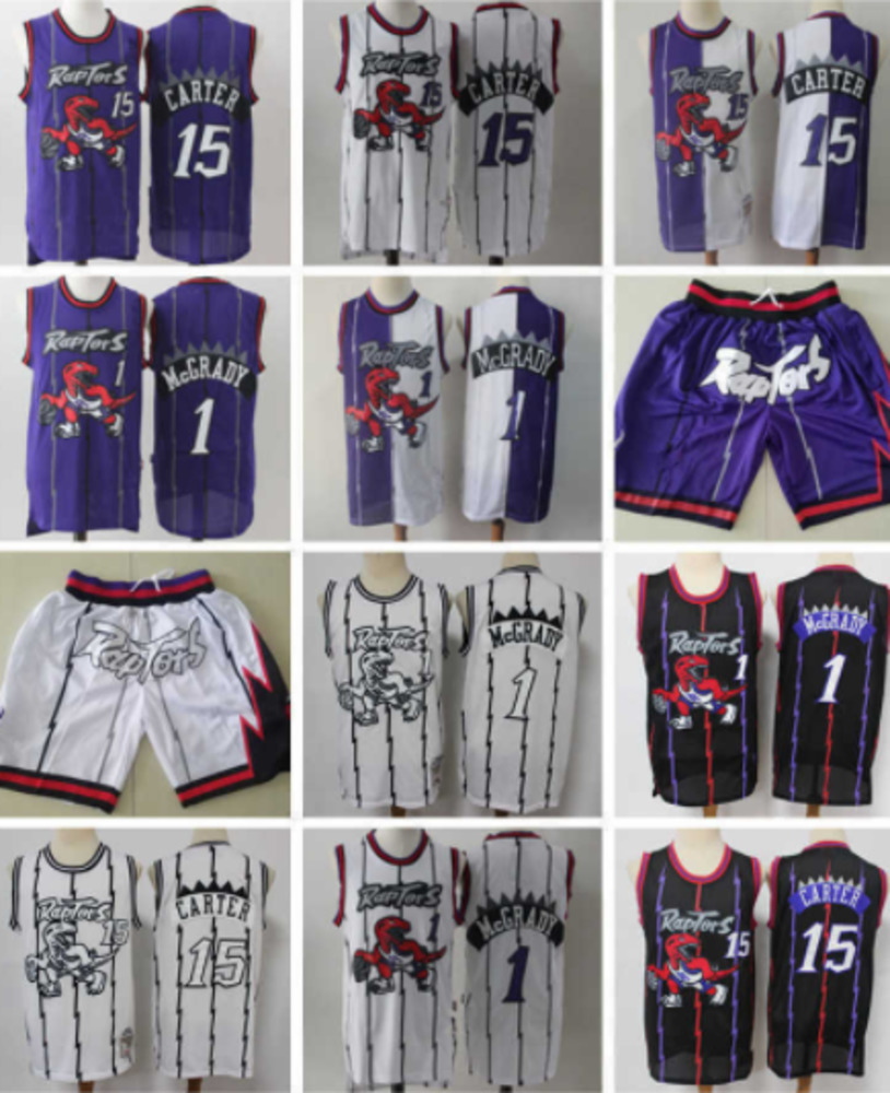 

Toronto''Raptors''MEN Jersey purple Vince 15 Carter Tracy 1 McGrady Shorts Basketball Jerseys, Color