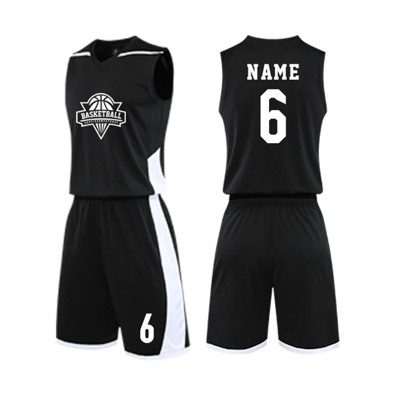 

Workout Custom Printed Basketball Uniforms Sets Men College Training Jerseys Sports Suit Shorts Professional Basketball Jerse 220615, Black