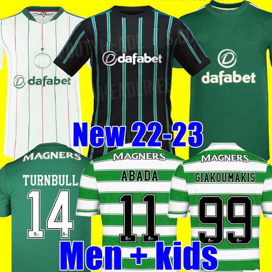 

22 23 Celtic Soccer Jerseys 2022 2023 DUFFY EDOUARD Home Men kids Football Shirts AWAY JOTA Rogic Abada Furuhashi Giakoumakis MCGREGOR GRIFFITHS, 22/23 away aldult