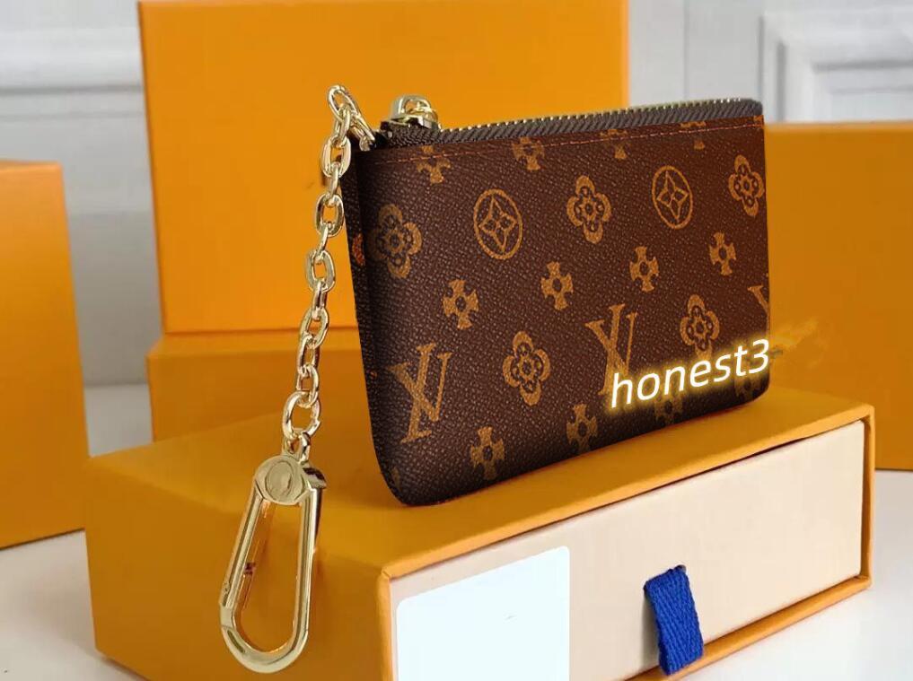 

Designers luxurys Purses KEY POUCH POCHETTE CLES Women Mens Ring Credit Card Holder Coin Mini Wallet Bag louise Purse vutton Crossbody viuton Bag, Black flower