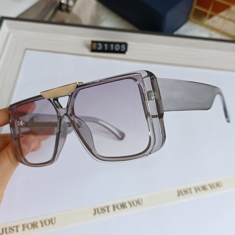 

UV protection sunglasses European and American popular large square men women fashion sun glasses suitable for vacation travel with box