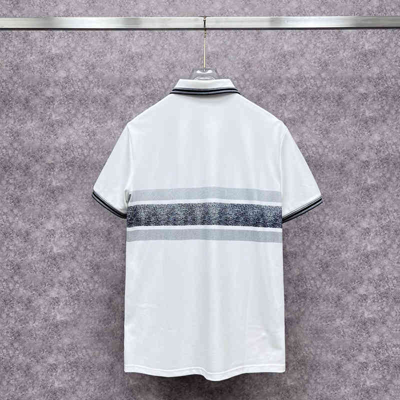 2022 NOUVELLE COULEUR STRIE BLOCKING IMPRESSE POLO POLO CONCUTÉRIELLE CONCUTÉRALLE T-shirt à manches courtes Men Outlet_CEF9