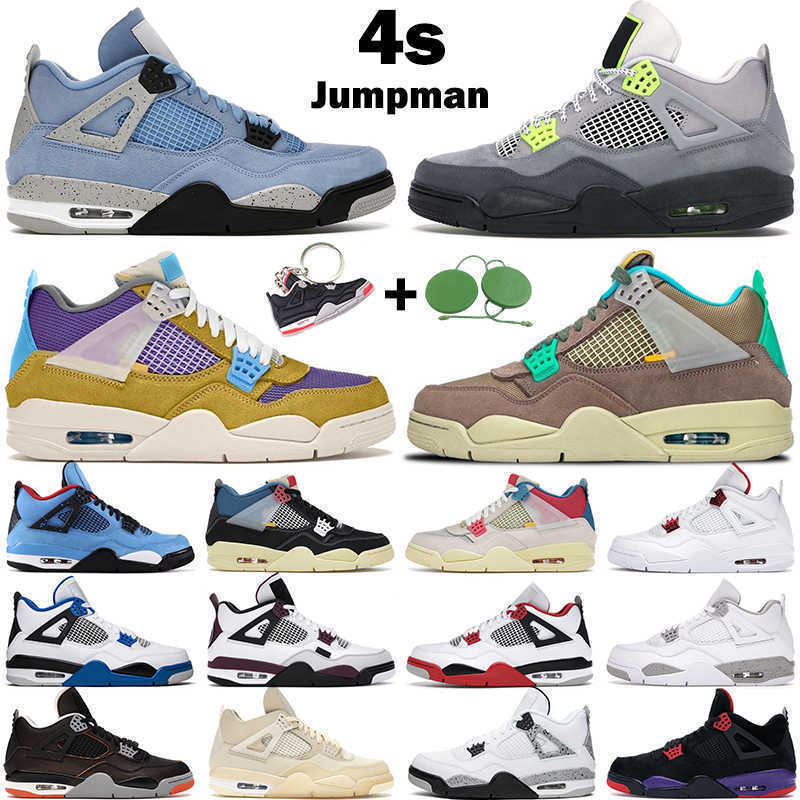 Hommes Femmes Chaussures de basket-ball Jumpman 4S 4 Desert Moss Taupe Haze University Blue Blanc Oreo Black Cat Starfish Baskets de sport pour h