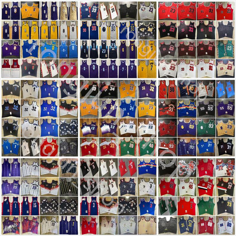 

Mitchell and Ness Real Authentic Stitched West Basketball Gary Shaw Payton Kemp Allen Kevin Olajuwon Garnett Tracy Stephen McGrady Curry Mike Morant Jersey, As picture