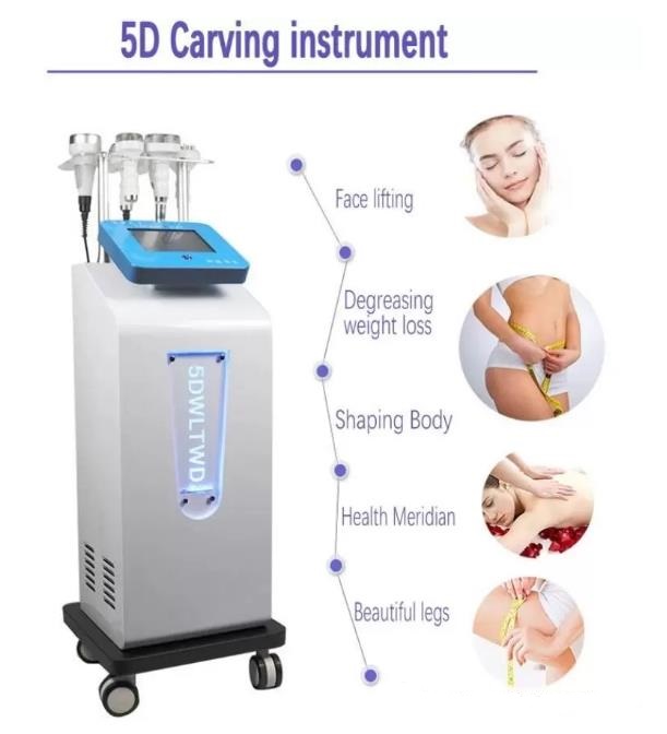 

Slimming Machine Face Lift 80k Ultrasonic Cavitation Body Shaping Contouring 5D Carving Instrument Rf Vacuum Multi-function