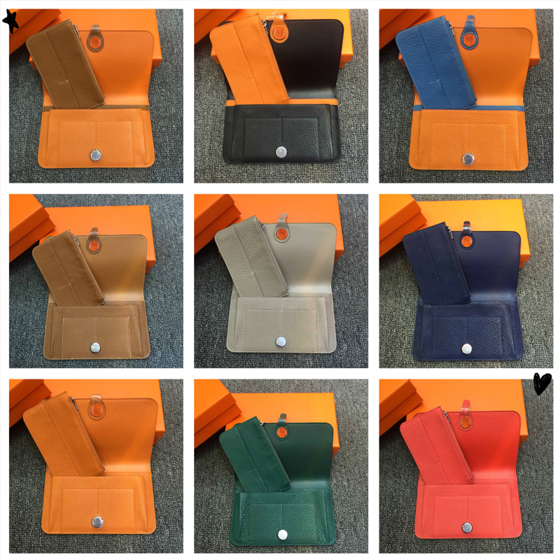 Portefeuilles et sacs à main en cuir authentique en cuir en hachage long sac à main unisexe sac de créateur décontracté portefeuille de luxe de l