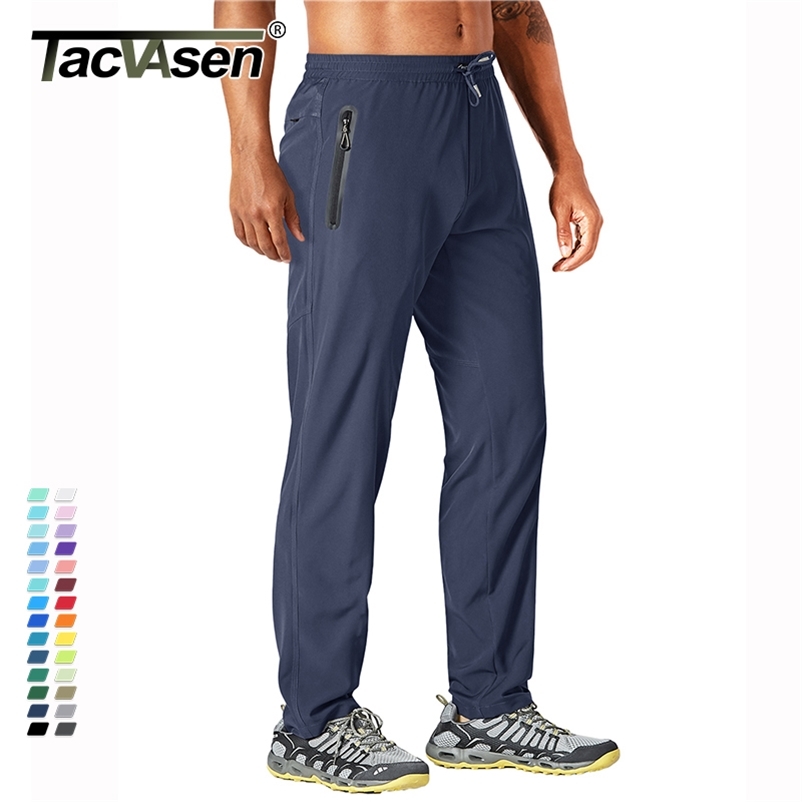 

Men's Pants TACVASEN Outdoor Men Quick Dry Straight Running Hiking Elastic Lightweight Yoga Fitness Exercise Sweatpants Joggers 220826, Light gray