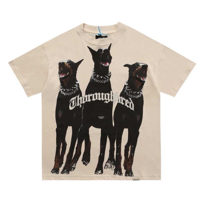

22SS REPRREESENT Dog Printed Tee High Street Hip Hop Fashion Man Women T-shirt High End Limited Summer Trend Short Sleeve TJAMTX168, Black