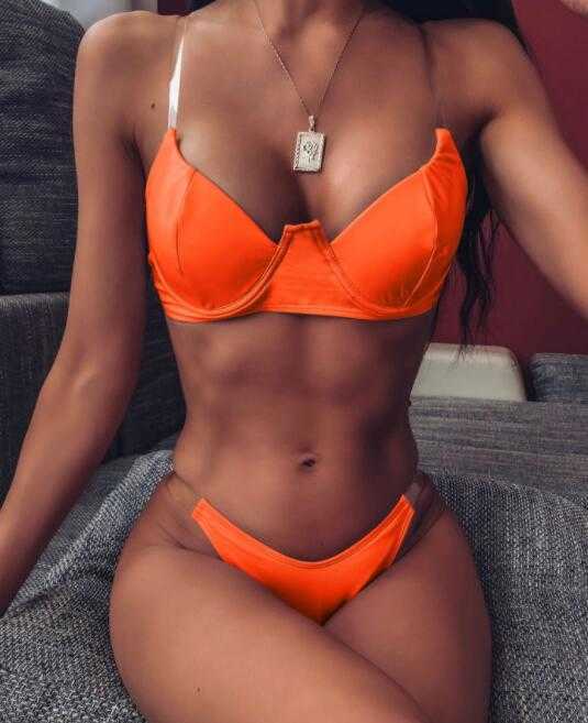 

swimsuit sexy high waist Bikinis set One piece Steel bracket gathers bright leather pleated ruffle edge mosaic leopard print yakuda sport