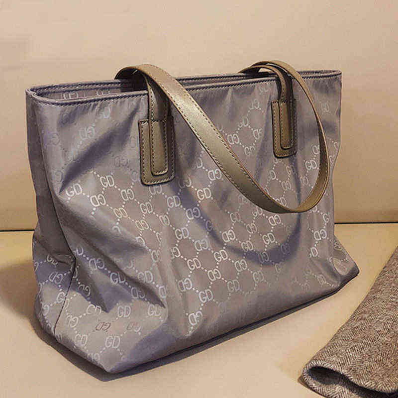 

Factory Online Export Designer Brand Bags 2022 New Simple Large Capacity Cloth Shoulder Tote Women's Lazy Portable Handbag Shopping, Black