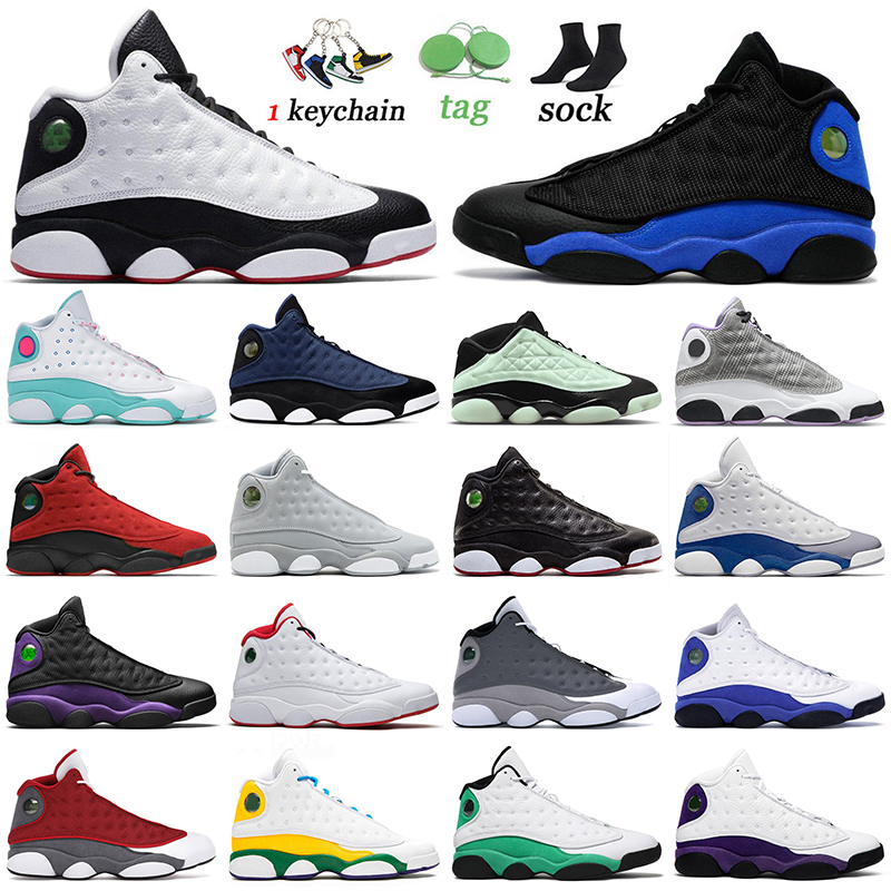 

2022 High Hyper Royal 13 Basketball Shoes Jumpman 13s Trainers He Got Game Soar Green Brave Blue Houndstooth Reverse Bred Court Purple Mens Women Sneakers Sports 36-47, D2 starfish 40-47