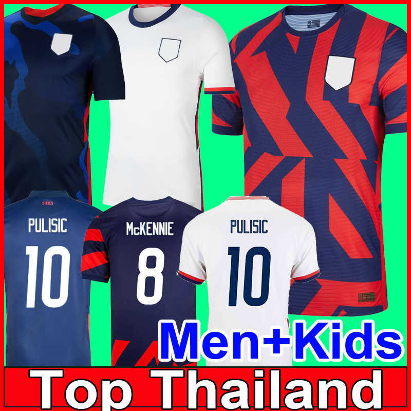 

2021 PULISIC MCKENNIE Soccer Jersey ERTZ ALTIDORE 21 22 PRESS WOOD MORGAN LLOYD America Football jerseys United States Shirt Camisetas USAs, 22 away