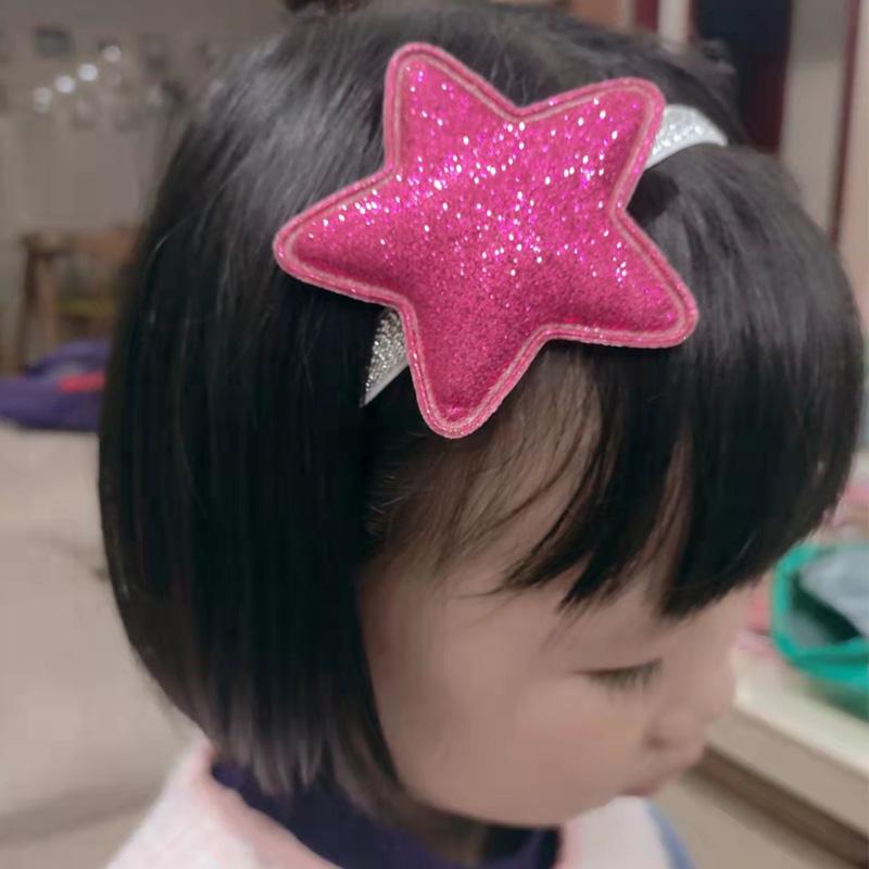 

Hair Accessories Baby Headband Cute Fashion Korean Double Five-pointed Star Headdress Girl Diadema, Blue