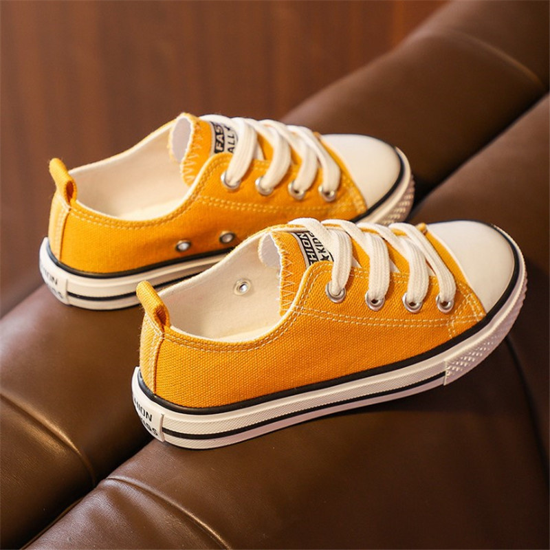 

Kids Casual Canvas Girls Boys Children Fabric School Shoes Fashion Candy Color Sneakers Spring Autumn Outside Travel Flat shoes 220401, All black h