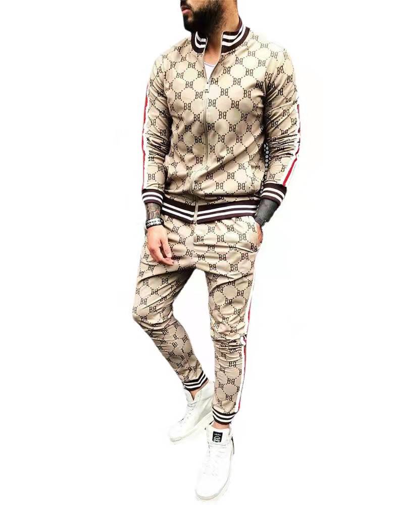

Men's Tracksuits Drop Sweatshirt+Trackpants Suit Tracksuit Stripe Patchwork Jogging Colorful Plaid Zipper Sportswear Hooded., Customize