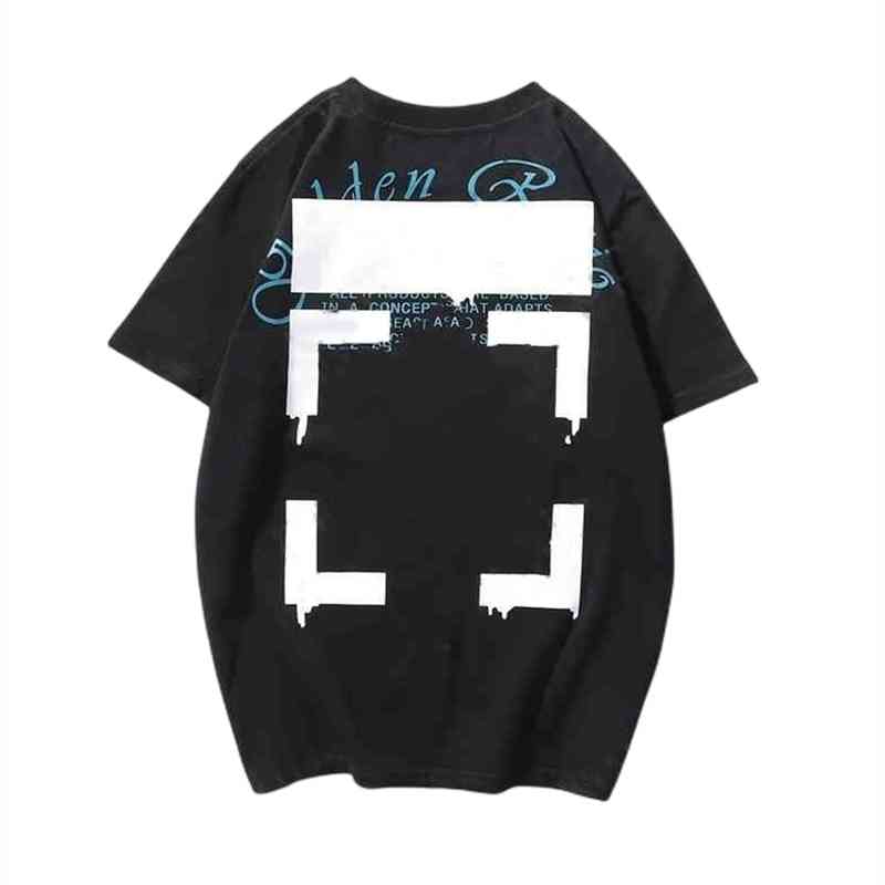 

Off Men's T-shirts Offs Br Spring Summer Hip Hop Creative Fun Cotton Pullover Short Sleeve and Women's Lovers' T-shirt Printed Letter x the Back