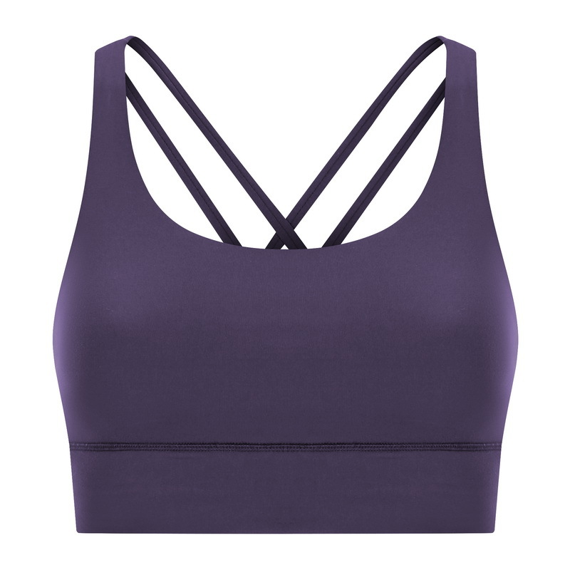 

Buttery Women Yoga Tank Tops Soft Sports Bra With Removable Cups Underwear Classic Fashion Vest Skin-Friendly Cross Strap Cami T0NL, Forest gray green