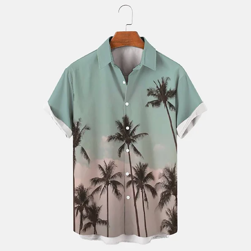 

Men's Casual Shirts Hawaiian Shirt For Men Coconut Tree Print Harajuku Top Summer Unisex Fashion Beach Streetwear Men's Oversized Male B, Ofsx-01818