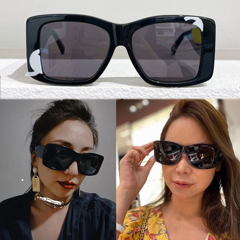

Sunglasses 71472A Womens Eyewear Large Square Black White Sunglasses Fashion Luxury Ladies Casual Shopping UV Protection Top Quality With Box