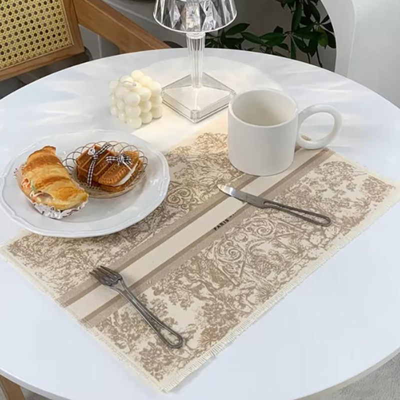 

New Retro Cotton Linen Restaurant Mat Luxurys Designers Cloth Waterproof Decorative Mat Heat Insulation Tablecloth Decoration G2204293Z, Free